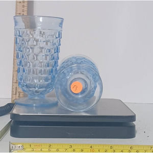 Blue glass goblets